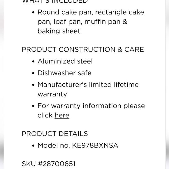 KitchenAid 5-PC Bakeware Set - Picture 7 of 9